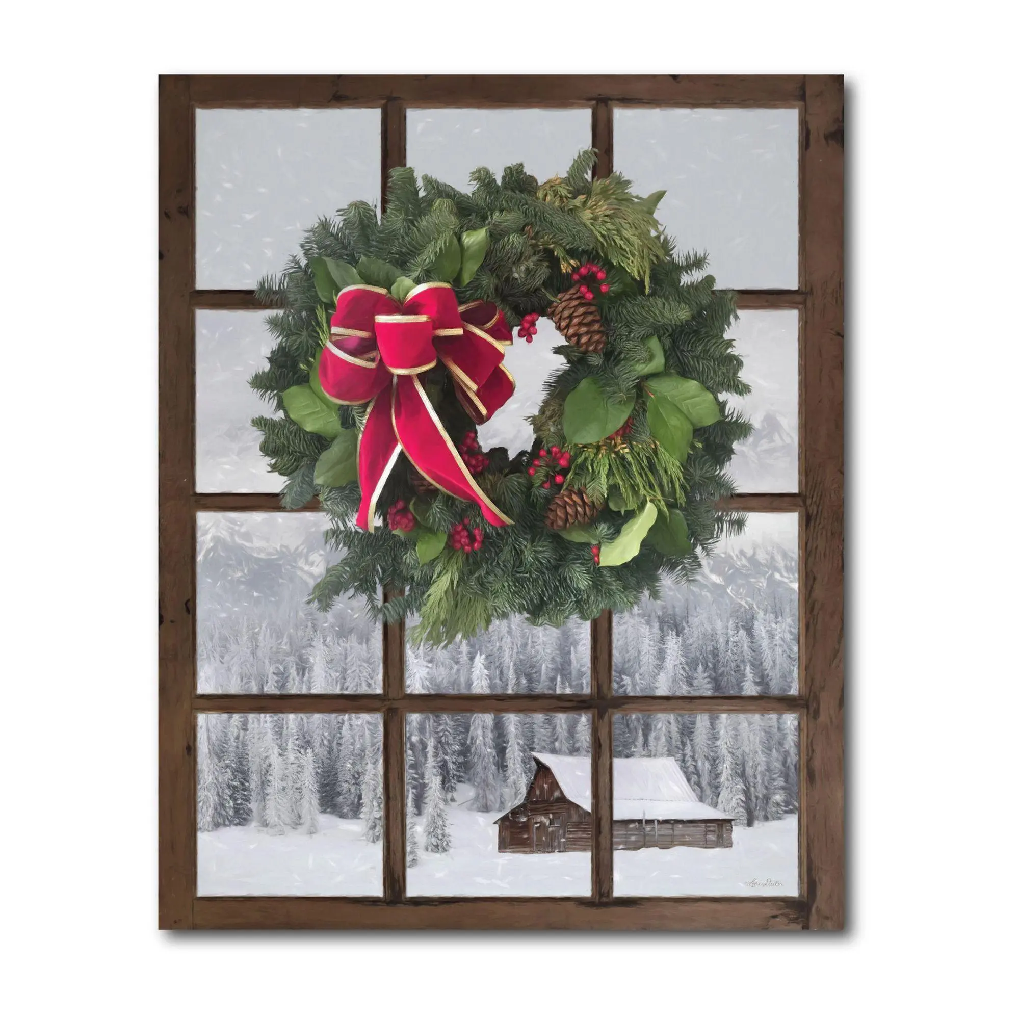 Courtside Market Holiday window 16x20 Canvas