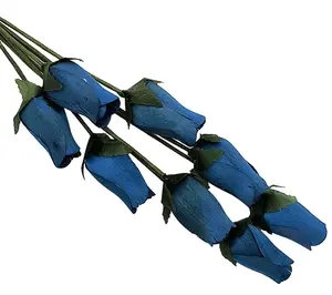 Navy Blue Closed Bud Roses 8-Pack