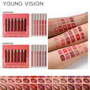 YOUNG VISION 6Pcs Luxurious Matte Liquid Lipstick Set - 24Hr Long-Lasting, Waterproof, Stay-On Lip Stains for Daily Wear and Special Occasions - Ideal for Makeup Enthusiasts and Beginners Alike  1