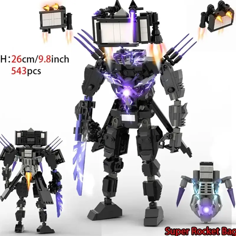 Skibidi Toilet Action Figure Building Blocks Set - Camerman, Titan Speakerman, Surveillance Man, TVMan, Boy's Bricks & Parts, Kids Block Toy Figures & Playsets, No Box, Kids Gift Toy, Gifts