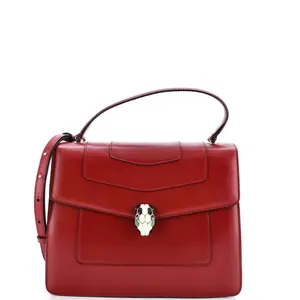 Pre-owned Bvlgari Leather Top Handle Bags Serpenti Forever Top Handle Bag Medium by Rebag