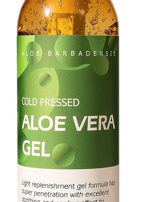 Aloe Vera Gel, Pure Organic for Sunburn Relief, Face & Hair Care Natural After Sun Moisturizer for Body & Acne Skin, DIY Soothing Hydrate Mask,