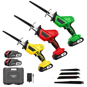 20V Cordless Reciprocating Saw, Portable Electric Sawzall for Wood, PVC Pipe, Tree Branch Pruning & DIY Cutting, Rechargeable Battery Power Tool for Home Workshop, Yard Work, Construction, Fast Cutting with Lightweight Handheld Design cut jigsaw