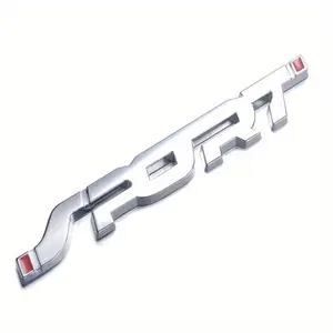 Car Sticker Style Metal 3D Chrome Car Accessories Sports Letter Stereoscopic Logo Sticker Tail Race Logo Badge Sticker Sticker Decals