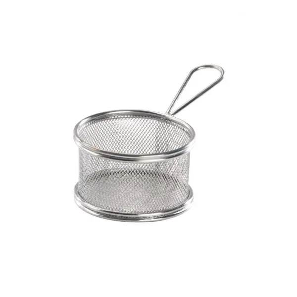 Packnwood 294PANR107 10 oz Round Fryer Basket - 3.5 Dia. x 3.5 in.