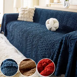 Chinese Knot Sofa Cover Cloth Anti-Cat Scratch New Style Simple Sofa Towel Full Coverage All Seasons Universal Type Washable Couch Cover Sofa Slipcover Universal Sofa Protector