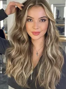4pcs/set Women's 20inch Long Wavy Synthetic Hair Extensions, Natural Fluffy Curly Soft Synthetic Hair Extension for Easy Hairstyles, Clip in Hairpiece for Daily Hairstyle Ideas, Wave Wig