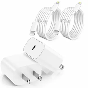 4-Pack 20W PD USB C Fast Charger for iPhone 14/13/12, Type-C Wall Charger with 6FT USB-C to Lightning Fast Charging Cable for iPhone 14/13/12/11/Pro/Pro Max/Mini/Xs Max/XR/X, iPad