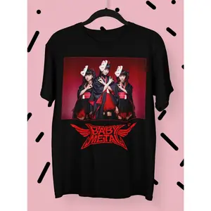 Babymetal T-Shirt Unisex Gift for Babymetal Fans Japanese Kawaii Metal Band Music Love Crewneck Tee Shirt Japanese Harajuku Fashion
