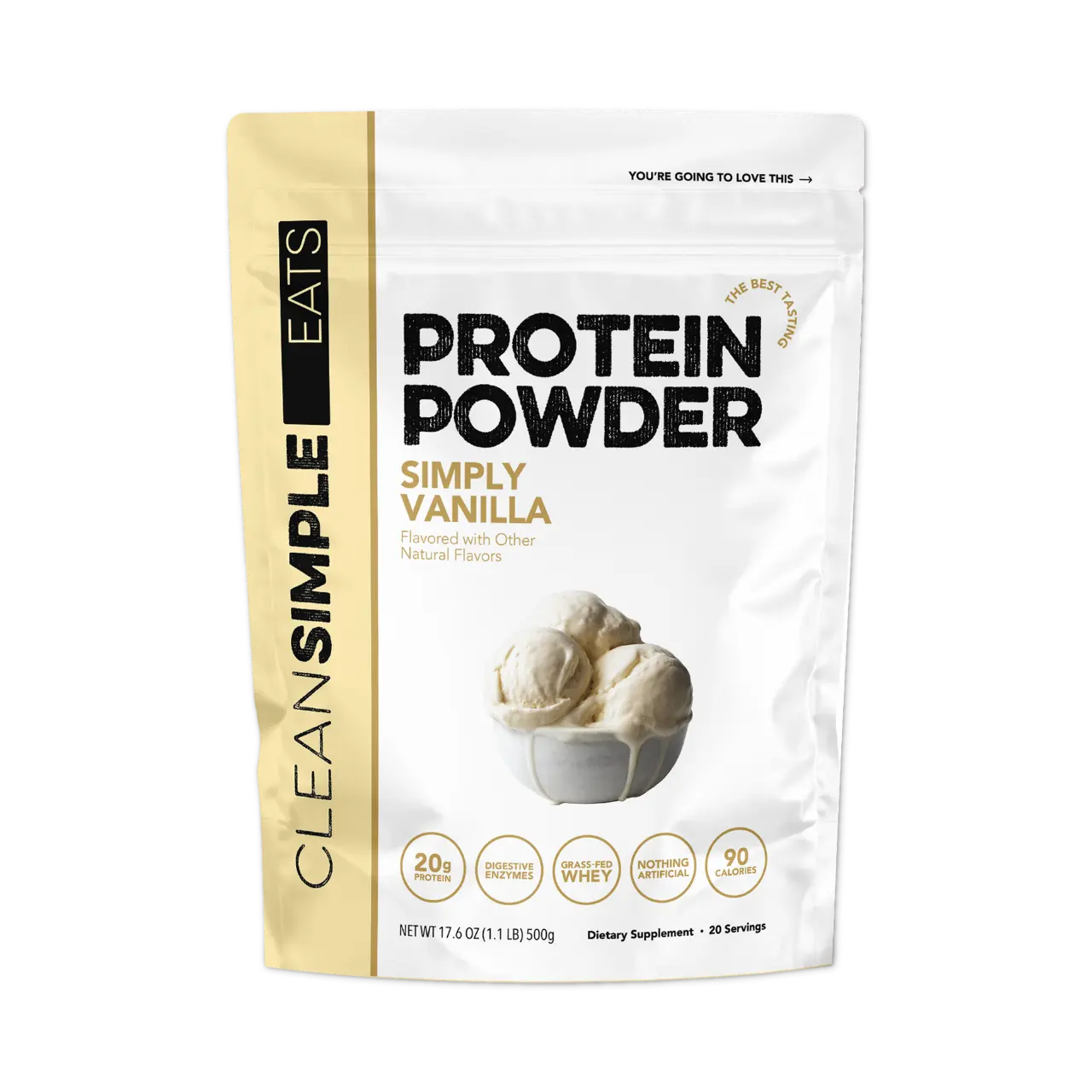 Protein Powder: Simply Vanilla (20 Serving Bag)