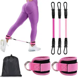 Yoga Resistance Band Set for Leg and Hip Shaping, Multi-Level Fitness Equipment with Ankle Straps, Workout Essential, Workout Bands