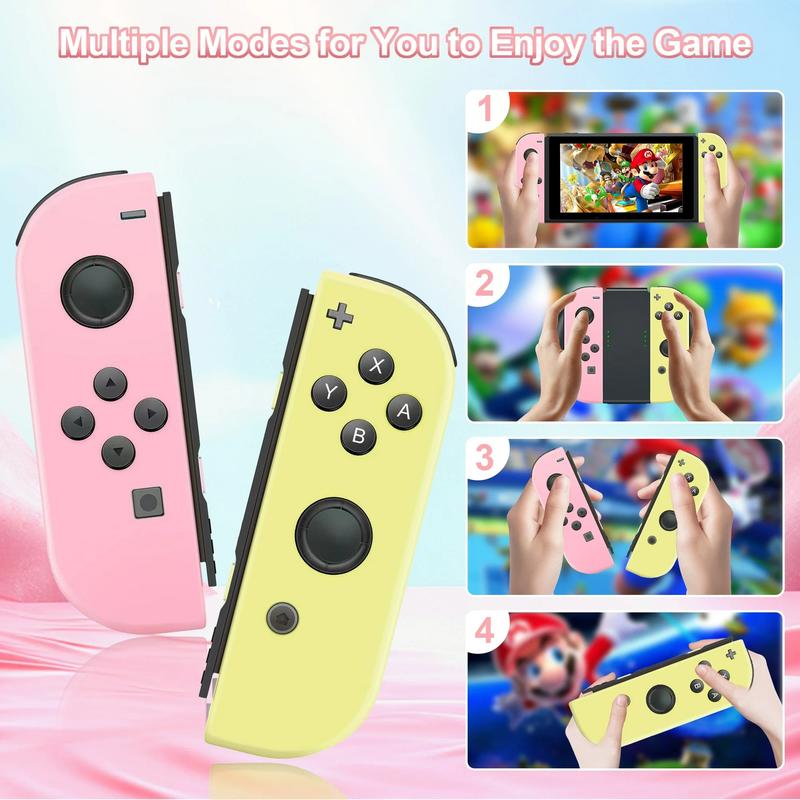 Wireless Controller for Switch, Bluetooth-compatible Compatible Gamepad with 6-Axis Gyroscope, Colorful Controller for Switch Oled