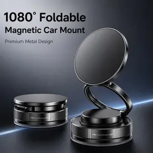 Magnetic Foldable Phone Stand, 360° Rotating, for Car, Desk, Gym & Travel, Compatible with iPhone & Android, Versatile Phone Holder, Car Phone Mount