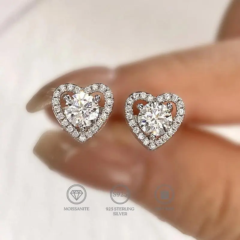 Brilliant heart stud earrings*1