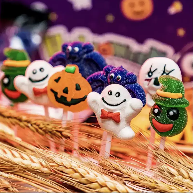 Christmas Candy Gift box set, 4D Lollipop Marshmallows Gummies , Various mixed candies  party favors, Creative Ghost  pumpkin bat, High-appearance snacks, For Kids/Children,Besties,Little friends,Boyfriends and Girlfriends gift 8.57 OZ (33 Count)