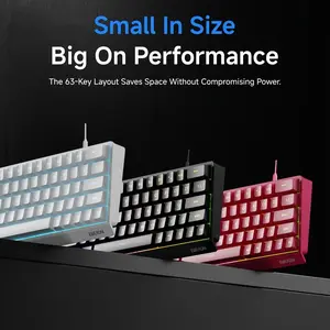 EWEADN Silent RGB Backlit Wired Mechanical Keyboard, White and Black Design, Type-C Charging, Compact and Stylish, Compatible with Laptop and PC, Perfect for Gaming and Office Use, Suitable as a Holiday Gift