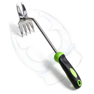 Manual Weeding Tool, Stainless Steel Root Remover, Ergonomic Non-Slip Handle, Garden Lawn Yard Hand Weed Puller, Deep Root Handheld Weeder