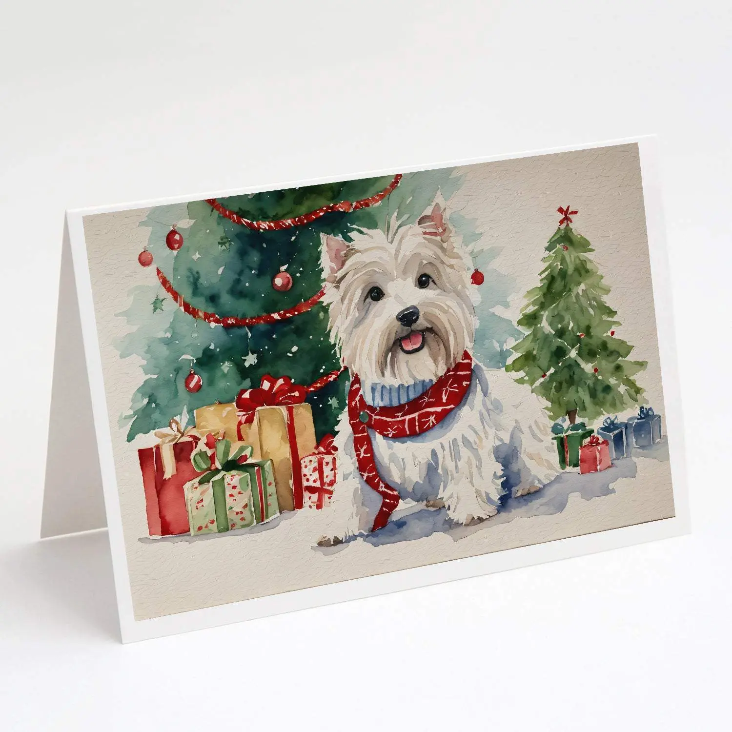 Westie Christmas Greeting Cards and Envelopes Pack of 8