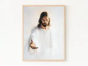 Come Follow Me, Jesus Portrait, Christian Artwork, Catholic Art Wall Decor, Picture of Christ LDS, Bible Art Poster, Jesus Print Unframed