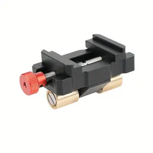 Angle Sharpener Guide Bracket, Aluminum Alloy Black Off-center Upgraded Honing Tool for Knife, Short Chisels and Planes, Fine/Coarse Plate