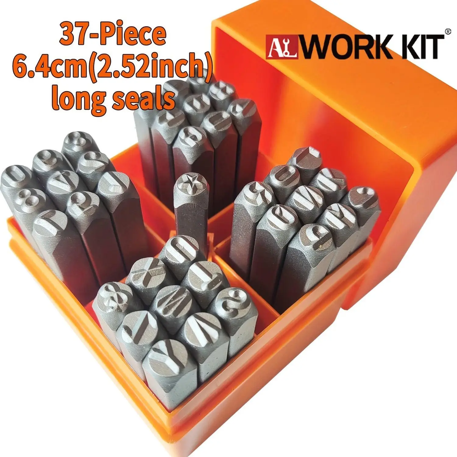 37pcs Number & Letter Stamp Set 1/4"(6mm)(A-Z & 0-8+Stars)(6 as 9)Punch, Perfect for Imprinting Metal Stamping Kit, Plastic, Wood,. Professional High Hardness CR-V Steel. Nice Gifts