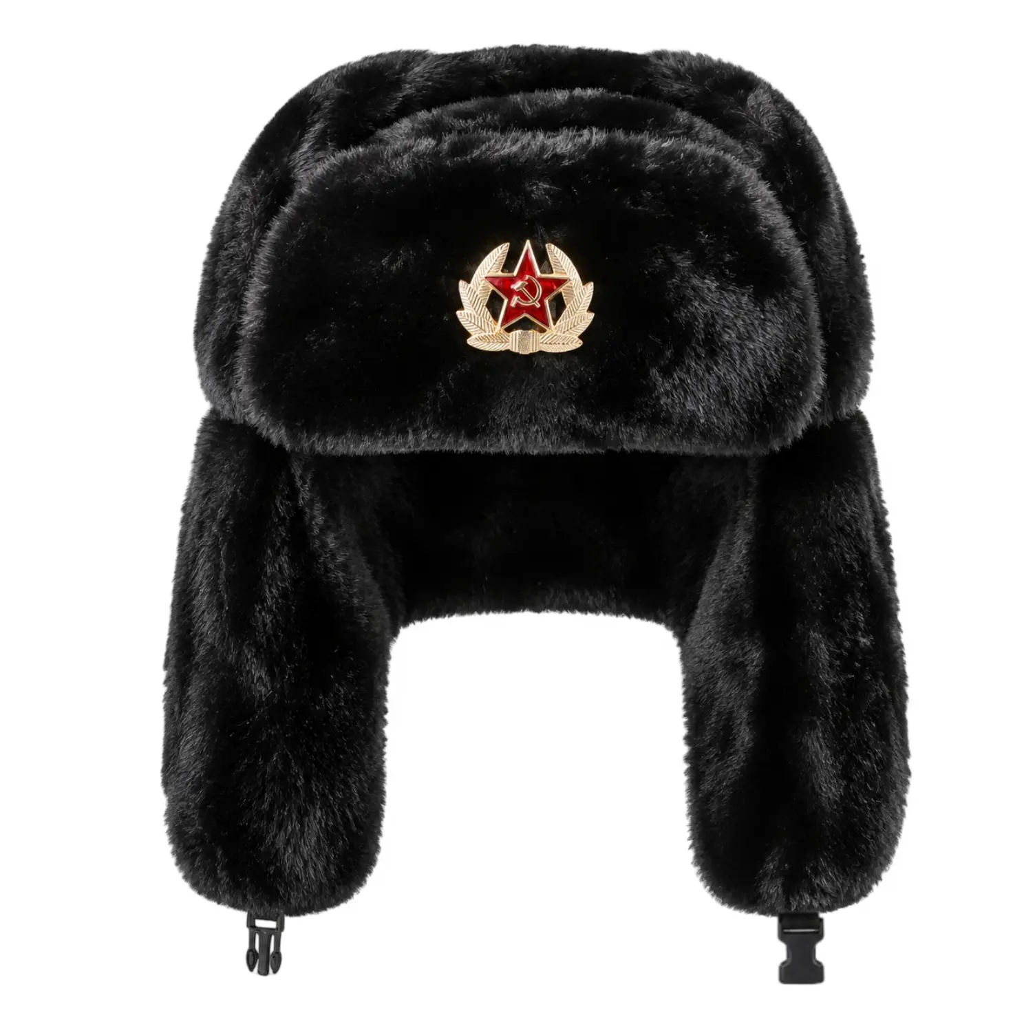 Unisex Faux Mohair Ushanka Hat Fold-Down Ear Flaps - Plush Thermal Insulating Trapper, Wind-Cut Ear Protection, Breathable Comfortable Daily Casual Winter Hat for Commute & Outdoor Walks