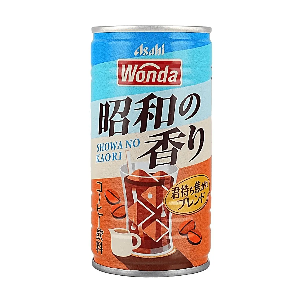 ASAHI WONDA "Showa Aroma" Canned Coffee - Classic Retro Japanese Instant Coffee, 185g