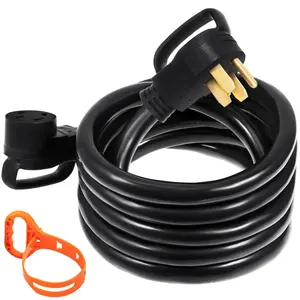 【fathersdaygift】VEVOR 25 FT 50Amp RV Extension Cord NEMA N14-50P to N14-50R, 125 / 250V Heavy Duty STW 6/3+ 8/1 RV Power Cord, for EV Charging and RV Trailer Campers