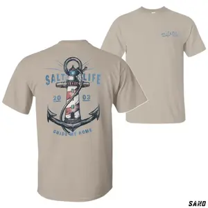 Salt Life Guide Me Home T-Shirt, Coastal Nautical Graphic Tee, Soft Cotton Blend Ocean Apparel, Saltwater Lifestyle Shirt for Men & Women, Seaside Gift