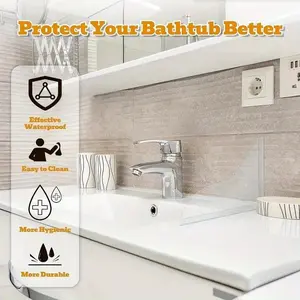 2Pcs Clear Acrylic Bathtub Corner Splash Guards, Thickened Water Barrier, Tool-Free Adhesive Installation, For Bathtub & Sink Station, Prevents Water Splashes, Keep Bathroom Dry, Durable & Sleek Design, Premium Bathroom Accessory