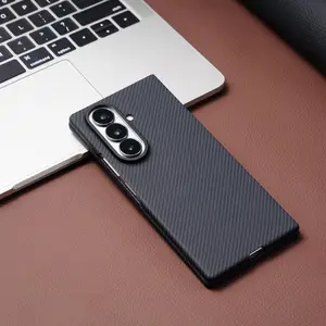 Ultra Thin Carbon Fiber Texture MagSafe Case For Samsung Galaxy Z Fold 7 6 5 4 3 Wireless Charging Screen Glass Film Hard Cover
