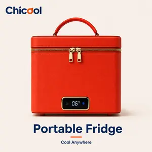 Chicool 5L Mini Fridge for Skincare, Drinks & Snacks, Portable Beauty Refrigerator with Cooling & Warming, AC/DC/USB Powered Small Fridge for Bedroom, Office, Car, Dorm & Travel