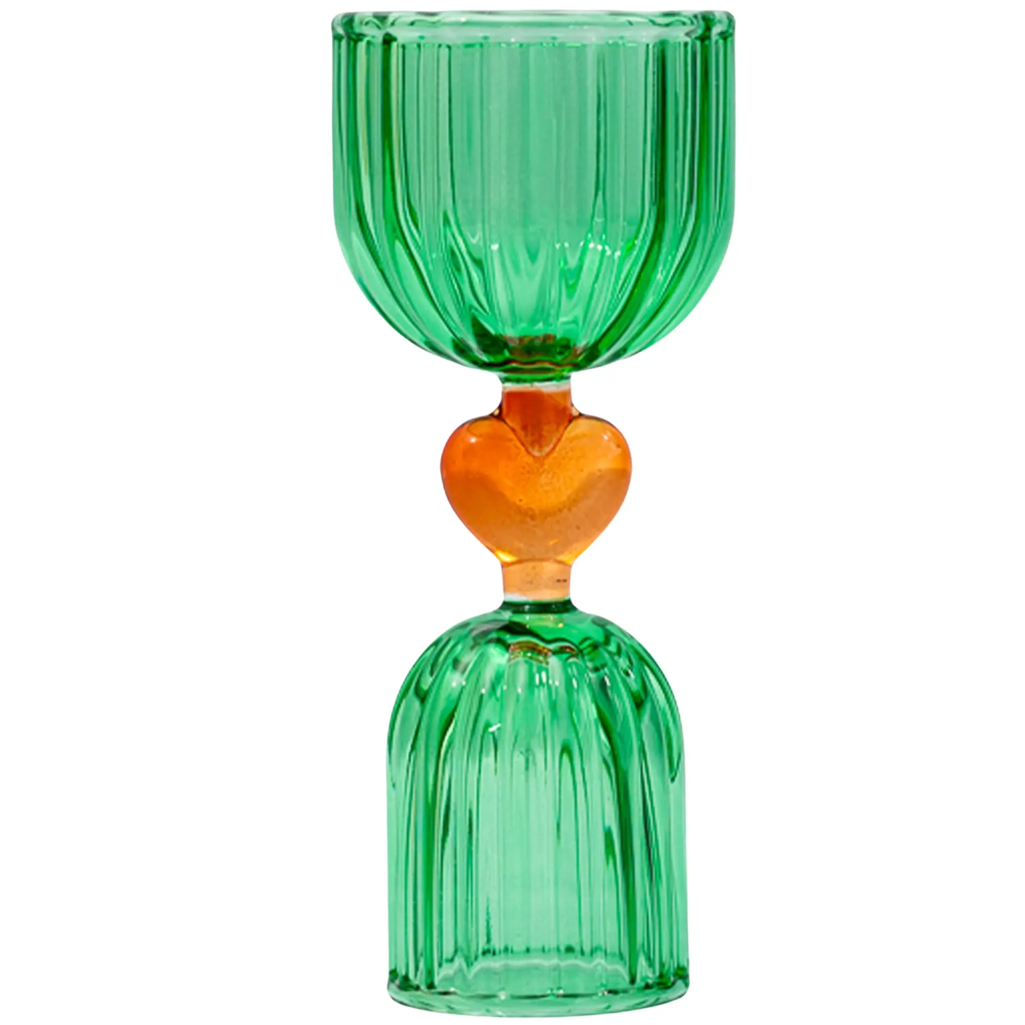 Cocktail Measuring Jigger  Double Shot Glass 1/2 And 1 Cup Green Bar Tool (tipsy Turvy Green)
