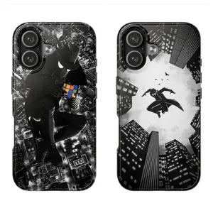 Spid3r M@n Miles Morales Phone Cases Cover Retro Comic Book Spider Web Graphic Cover Phone Case iPhone 17 16 15Pro, 14, 13, 12, 11, 8, XR Mini, Pro Max, Plus Accessories Protection unisex funny