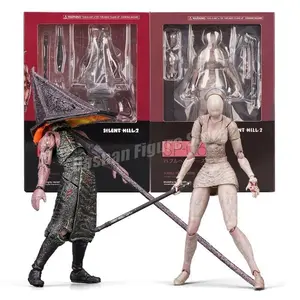 2026 new Figma Sp-055 Silent Hill Pyramid Head Action Figure 17cm Red Pyramid Thing Revelation 3D Figure PVC Bubble Head Nurse Model Toys