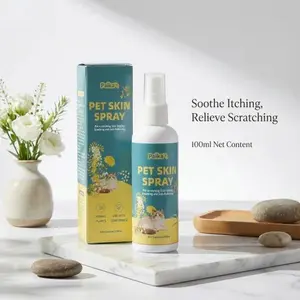 Pet Skin Spray for Fungal Infections, Effective Treatment for Pet Dermatological Issues, Easy-To-Use Formula for Quick Relief