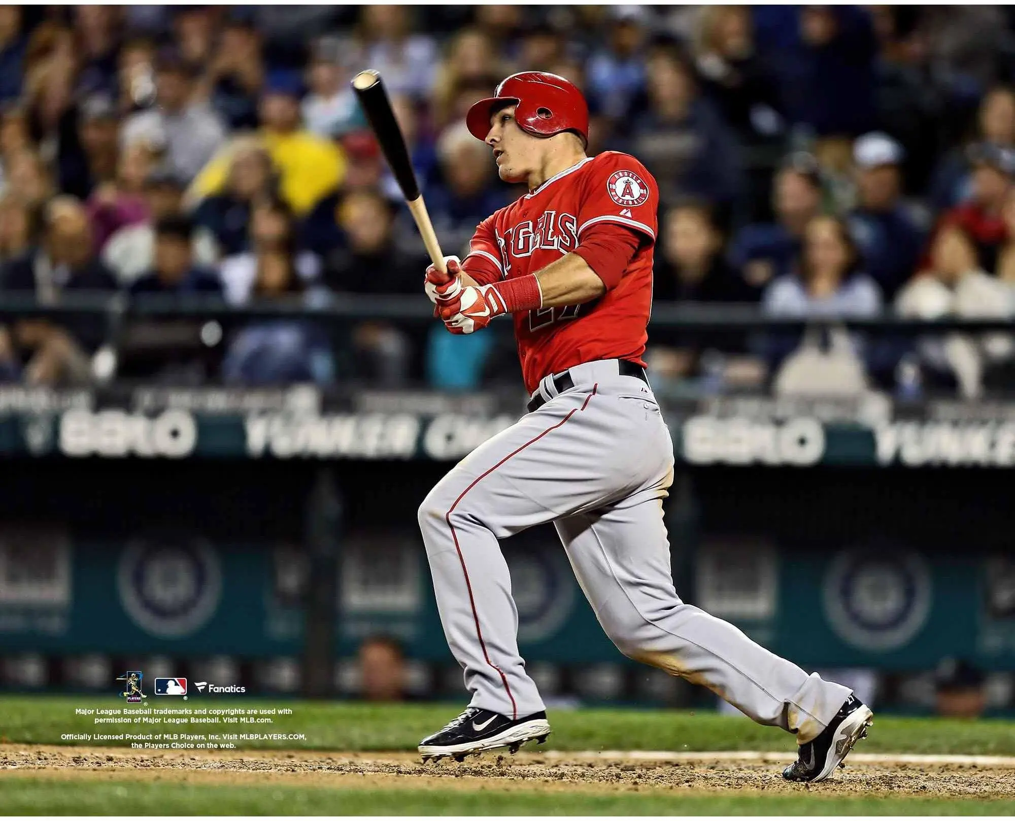 Mike Trout Los Angeles Angels Unsigned Batting Photograph - MLB Memorabilia