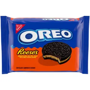 OREO REESE'S Peanut Buttery Creme Chocolate Sandwich Cookies, 12.35 oz OREO REESE'S Peanut Buttery Creme Chocolate Sandwich Cookies, 12.35 oz