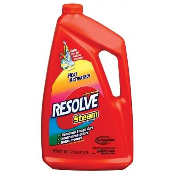 212 MAIN Resolve Carpet Cleaner Concentrate - R3 Redist Net Reckitt 75531, 48oz Large Bottle, Deodorizing, Low Foam, Safe Use, Deep Cleaning for Steam Machines, Household Use