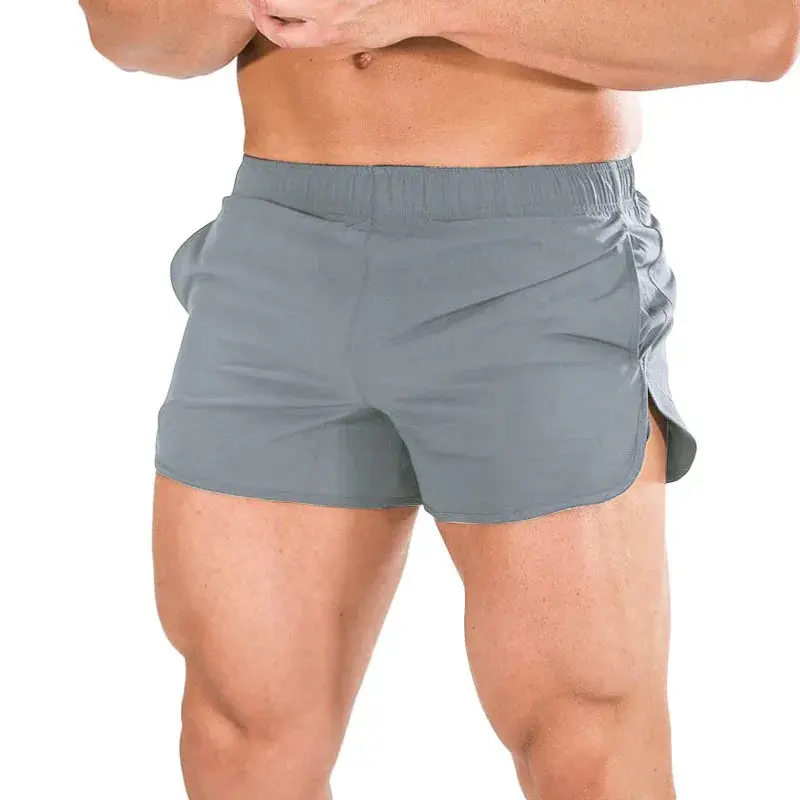 Gym Bro Shorts - Soft Lightweight Mesh Fabric with Invisible Side Zip Pockets & Reflective Logo for Comfortable Training