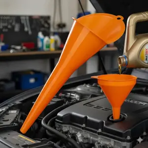Long Neck Plastic Funnel Universal Multi-Use for Car Engine Oil Diesel Kerosine Liquid Water Refueling Practical Tool Easy Home Auto Repair Maintenance
