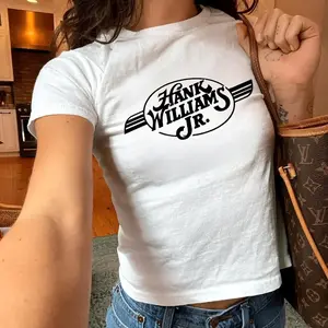 Hank Baby Tee, Country Music Graphic Shirt, Western Vintage Tee, Retro Music Fan Top, Southern Concert Style Baby Tee