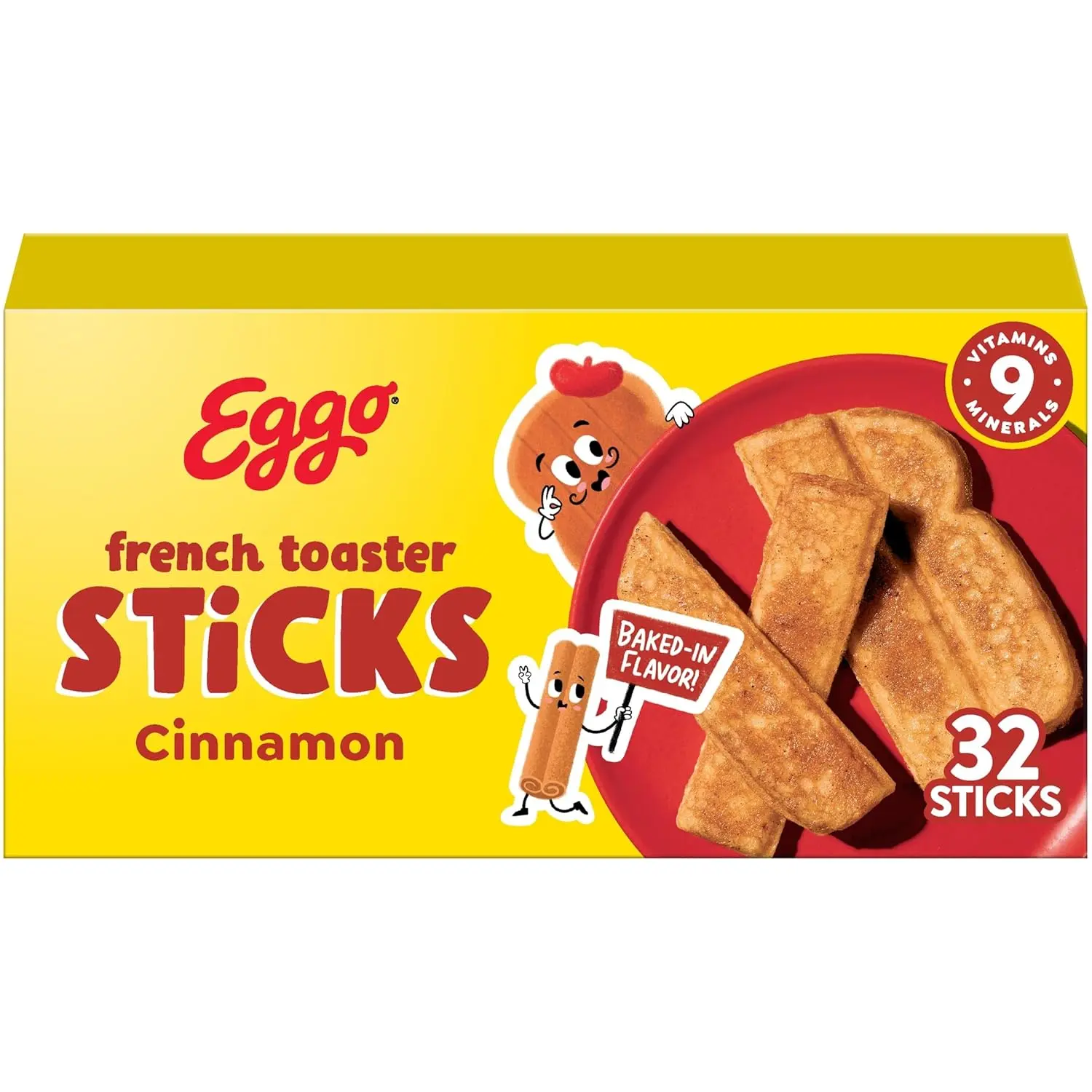 Frozen Cinnamon French Toaster Sticks Dessert Snack, 12.7oz Box (32 Sticks)
