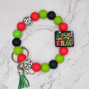 In My Christmas Era Wristlet Keychain for Women