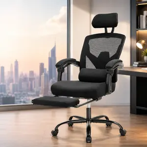 Ergonomic High-Back Office Chair with Adjustable Headrest, Lumbar Support, Comfortable Armrests, Mesh Desk Chair with Rolling Wheels, SGS Certified Gas Lift, 400 lbs Capacity – Home, Bedroom, Study
