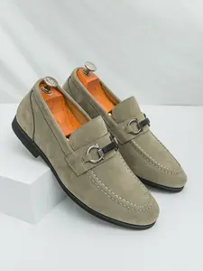 New British Style Men's Height Increasing Matte Casual Beanies Shoes, Suede Leather Loafers, Korean Edition Lazy Slippers