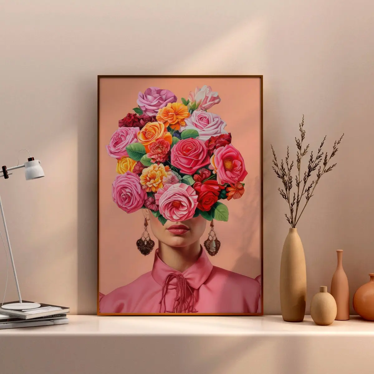 Frida Kahlo Self-Portrait Wall Art – Pop Art & Portrait Poster, Mexican Art Print, Room Decor, Unframed