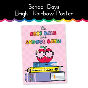 School Days Bright Rainbow Poster