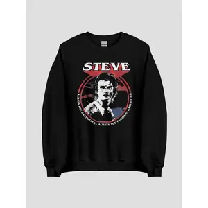Stranger Things Steve Babysitter Crewneck Shirt, Casual Unisex Vintage Retro, Fashion Cotton, Full Colors, Full Sizes, For Men, For Women C