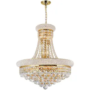 CWI Lighting Empire 14 Light 20 inch Gold Down Chandelier Ceiling Light 8001P20G